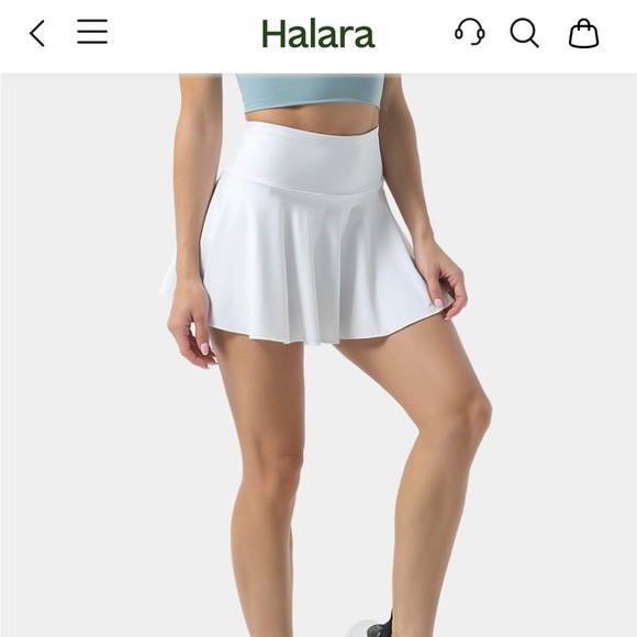 HALARA Dresses & Skirts - Halara size small white workout skirt with bike shorts underneath